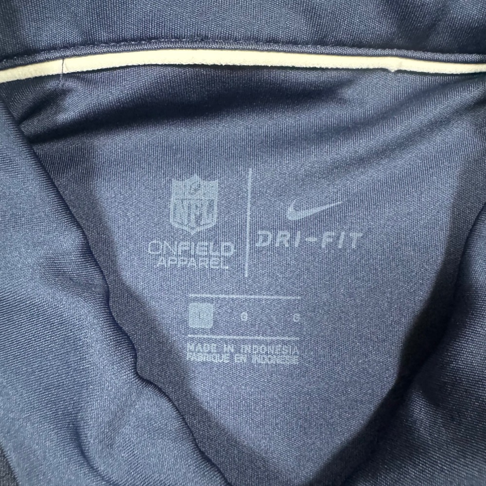 Nike Dallas Cowboys Polo Shirt Mens Large Navy Blue Striped NFL Dri-FIT Onfield - Picture 3 of 12